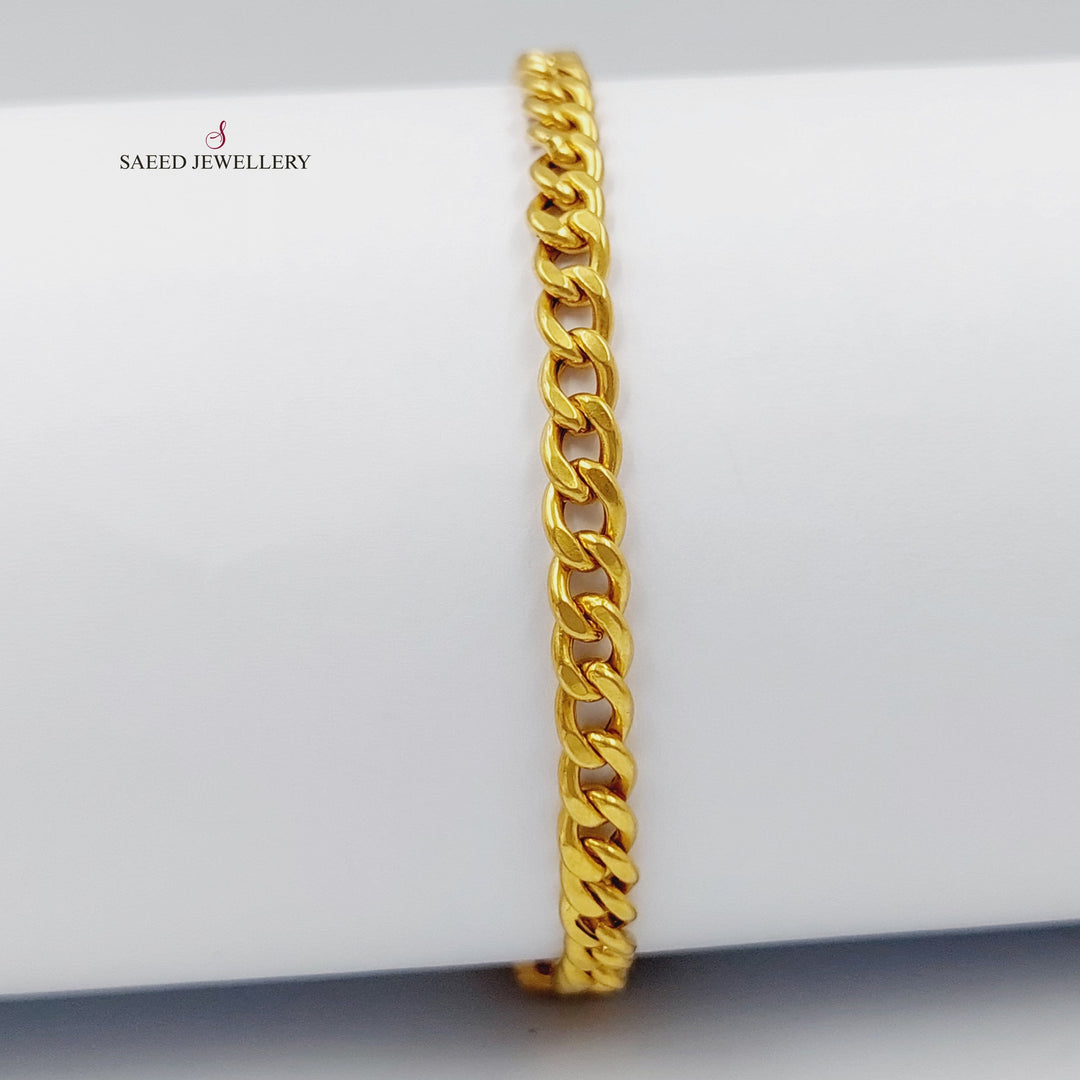 21K Gold Chain Bracelet by Saeed Jewelry - Image 8