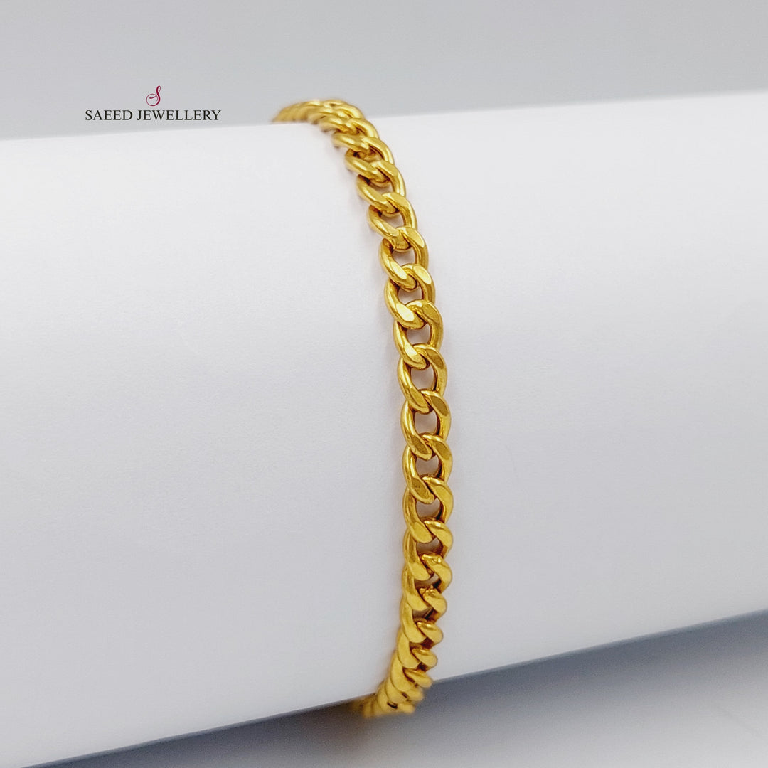 21K Gold Chain Bracelet by Saeed Jewelry - Image 6