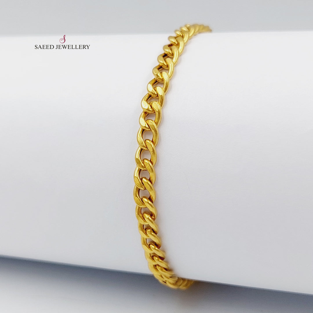 21K Gold Chain Bracelet by Saeed Jewelry - Image 1