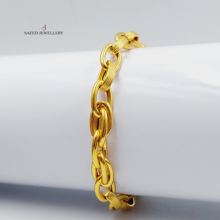 21K Gold Chain Bracelet by Saeed Jewelry - Image 6