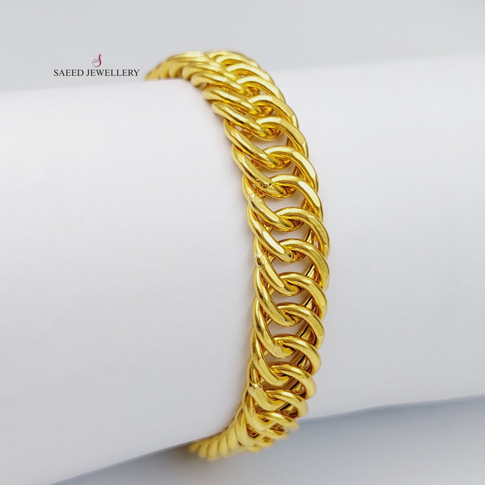 21K Chain Bracelet Made of 21K Yellow Gold by Saeed Jewelry-27134