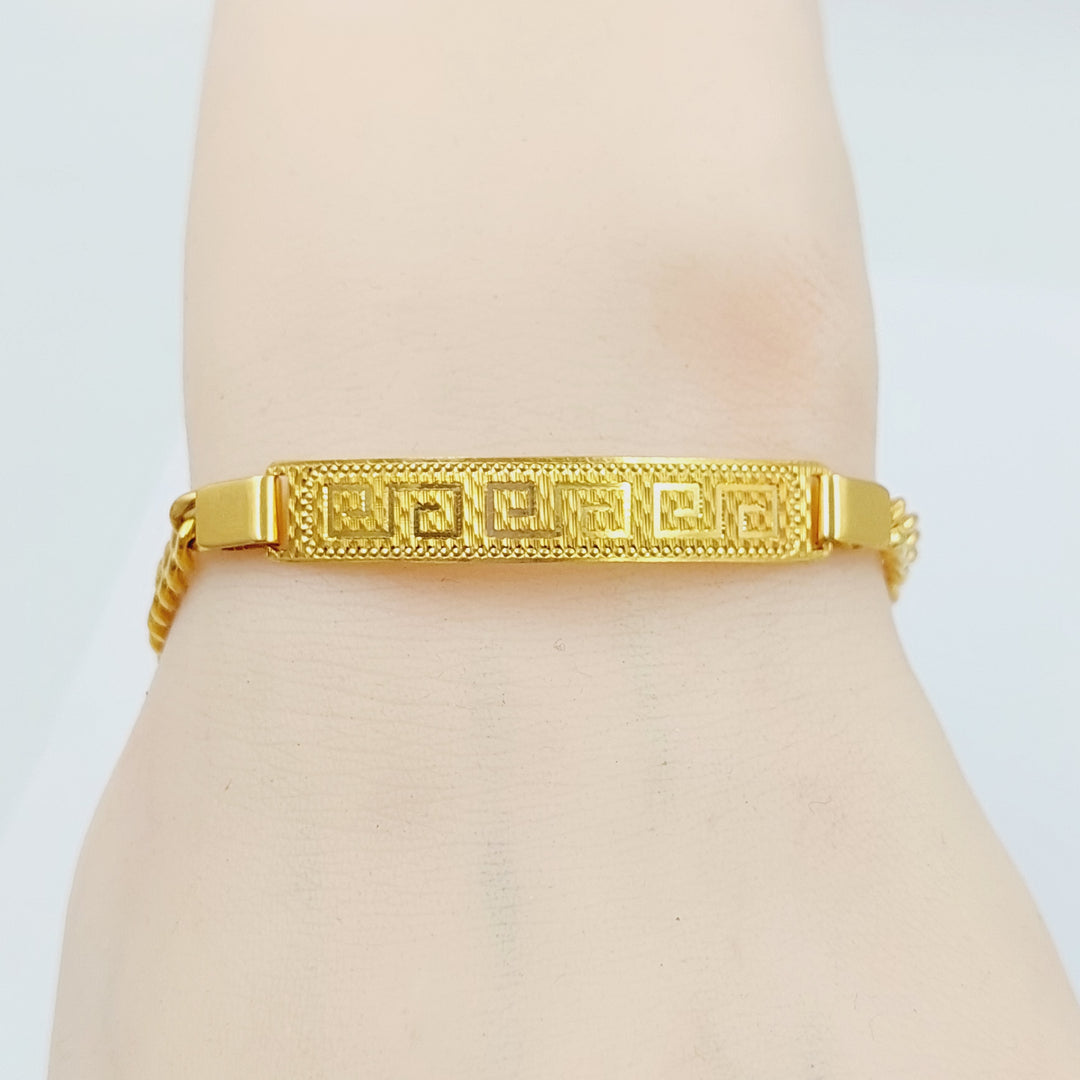 21K Gold Chain Bracelet by Saeed Jewelry - Image 3