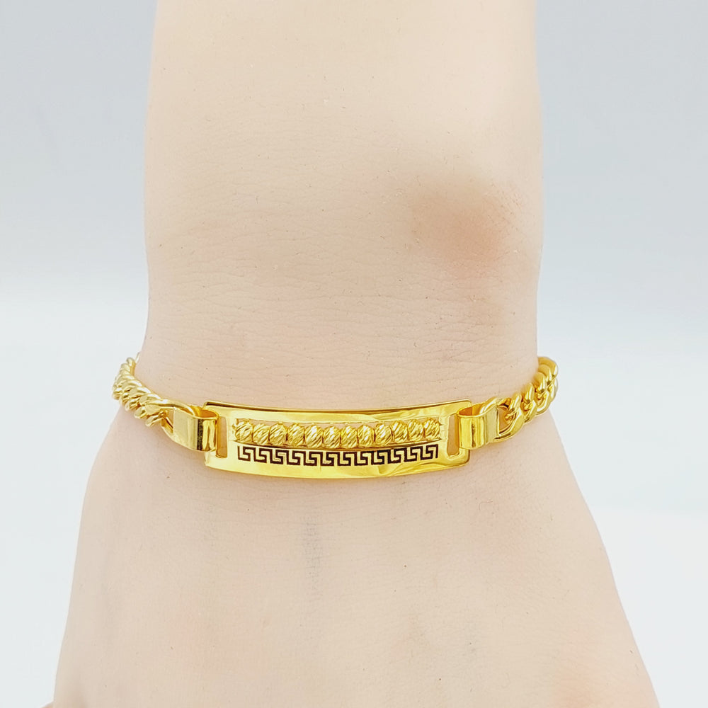 21K Gold Chain Bracelet by Saeed Jewelry - Image 2