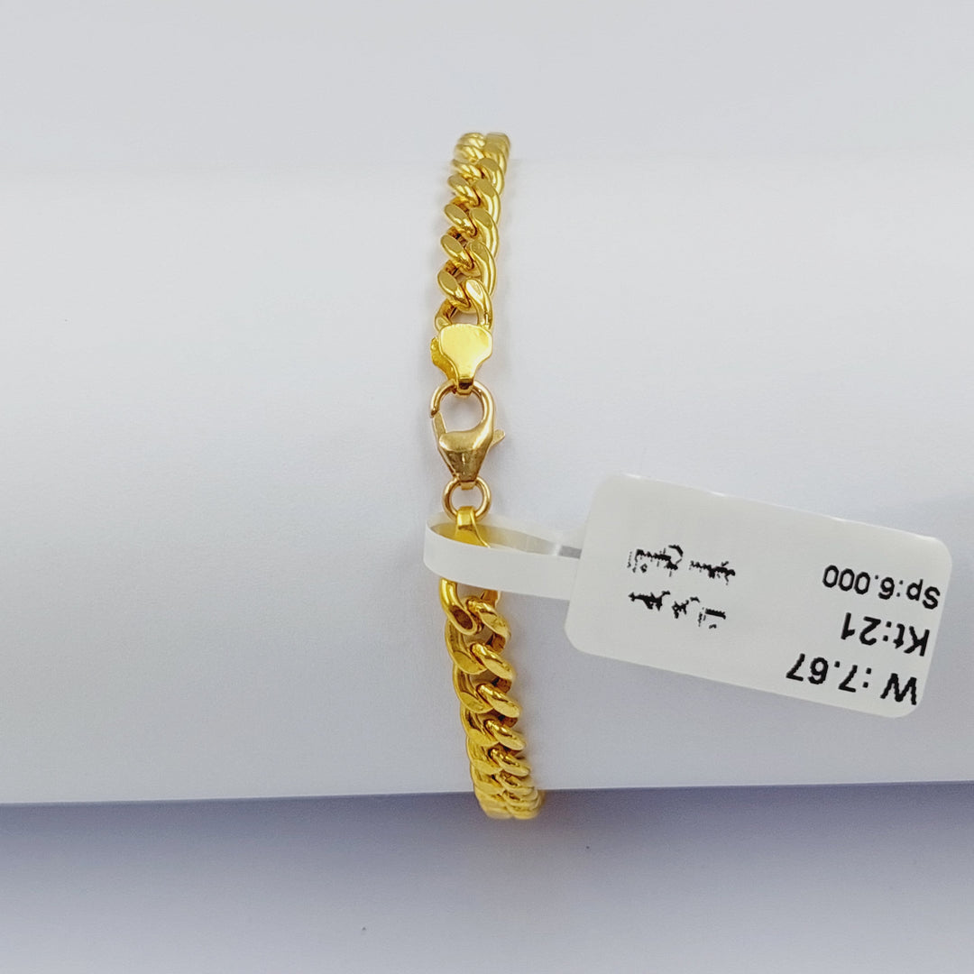 21K Gold Chain Bracelet by Saeed Jewelry - Image 4