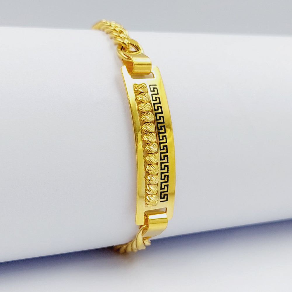 21K Chain Bracelet Made of 21K Yellow Gold by Saeed Jewelry-27255