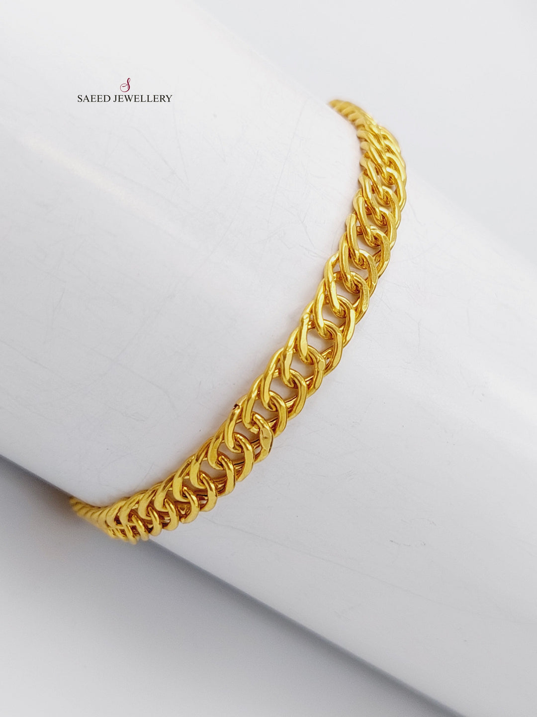 21K Gold Chain Bracelet by Saeed Jewelry - Image 2