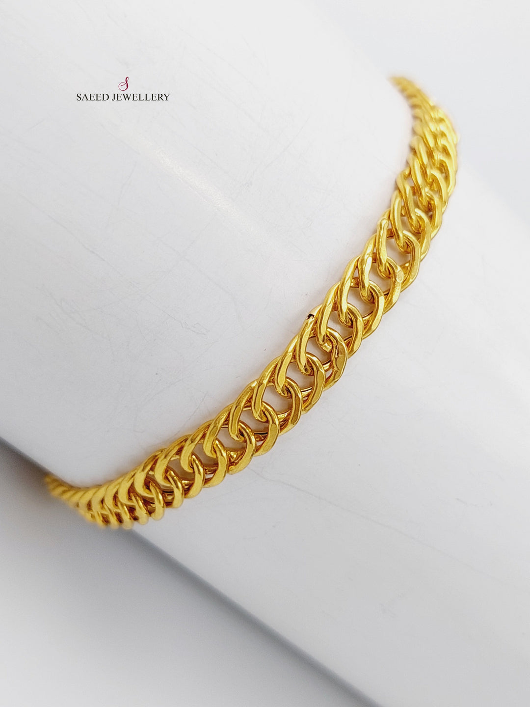 21K Gold Chain Bracelet by Saeed Jewelry - Image 6