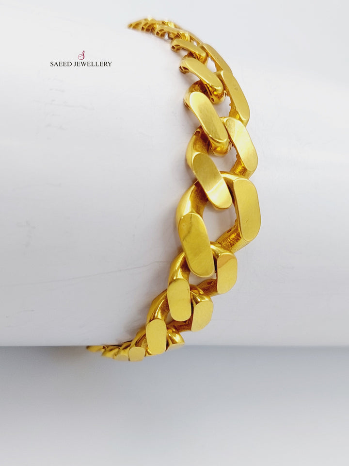 21K Gold Chain Bracelet by Saeed Jewelry - Image 6