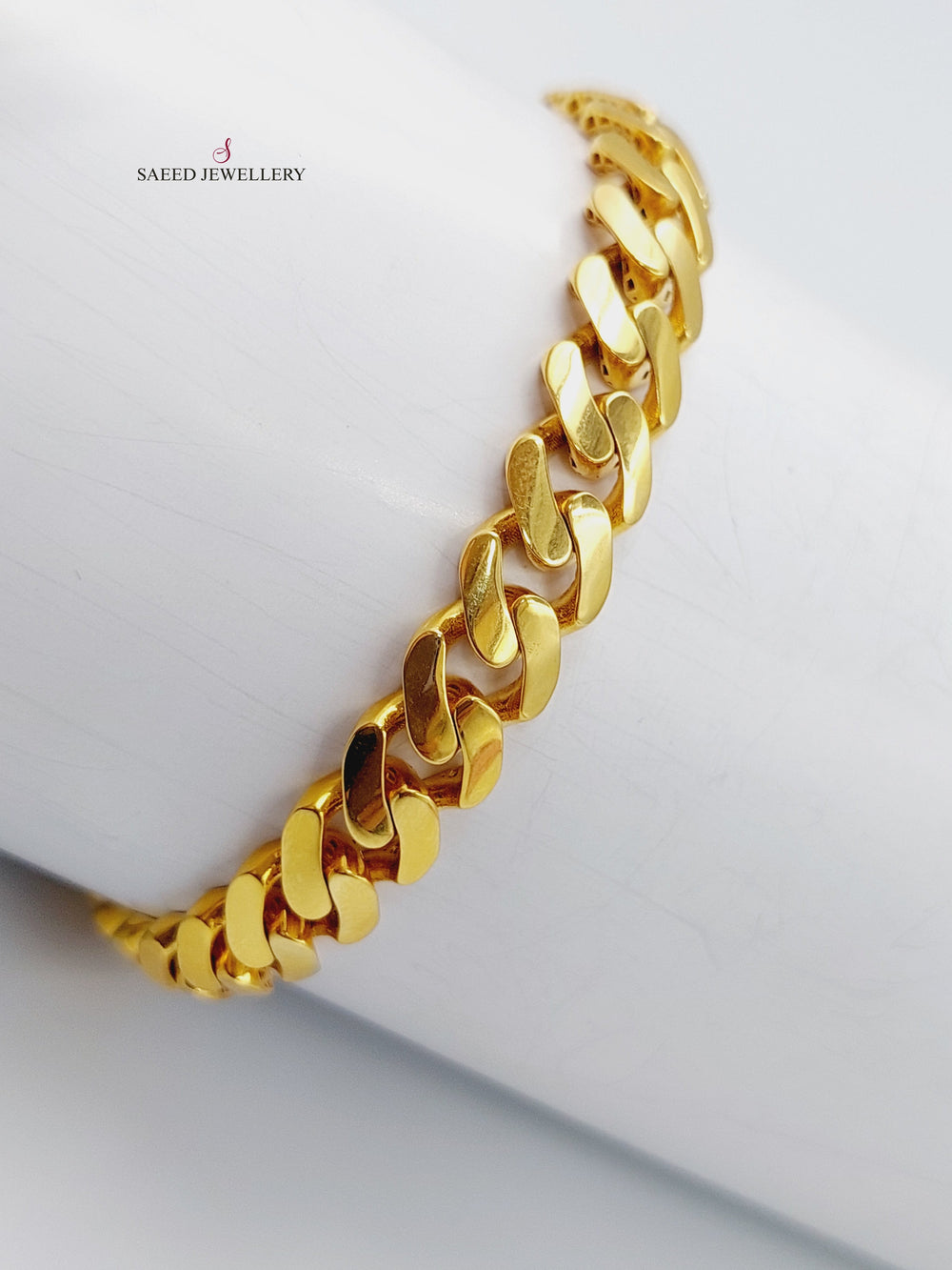 21K Gold Chain Bracelet by Saeed Jewelry - Image 2