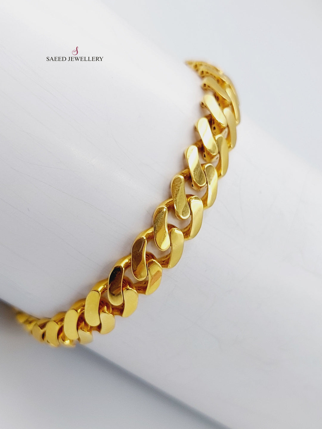 21K Gold Chain Bracelet by Saeed Jewelry - Image 3