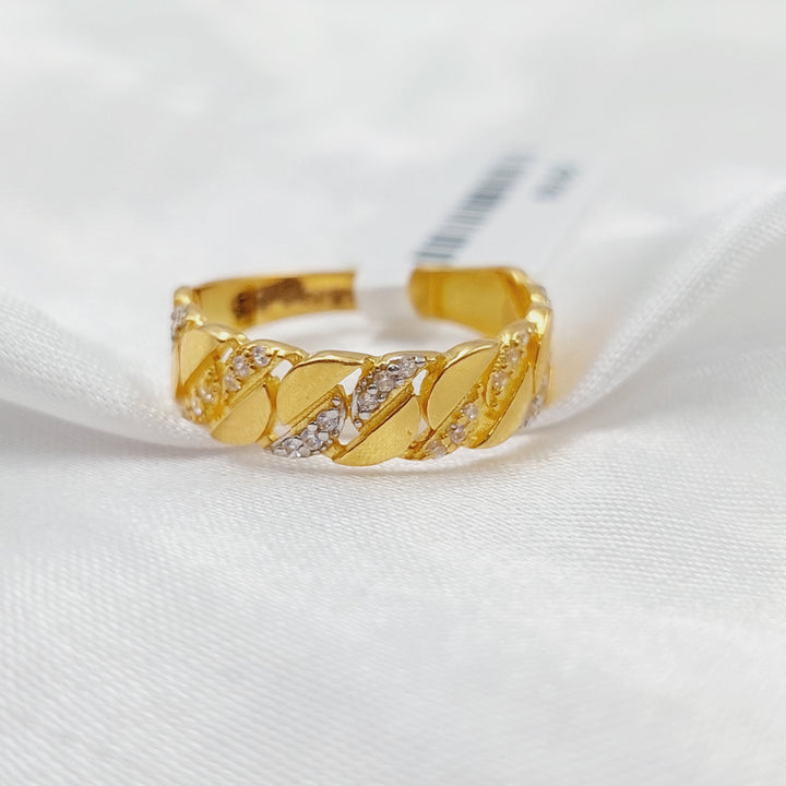 21K Gold Chain Ring by Saeed Jewelry - Image 4