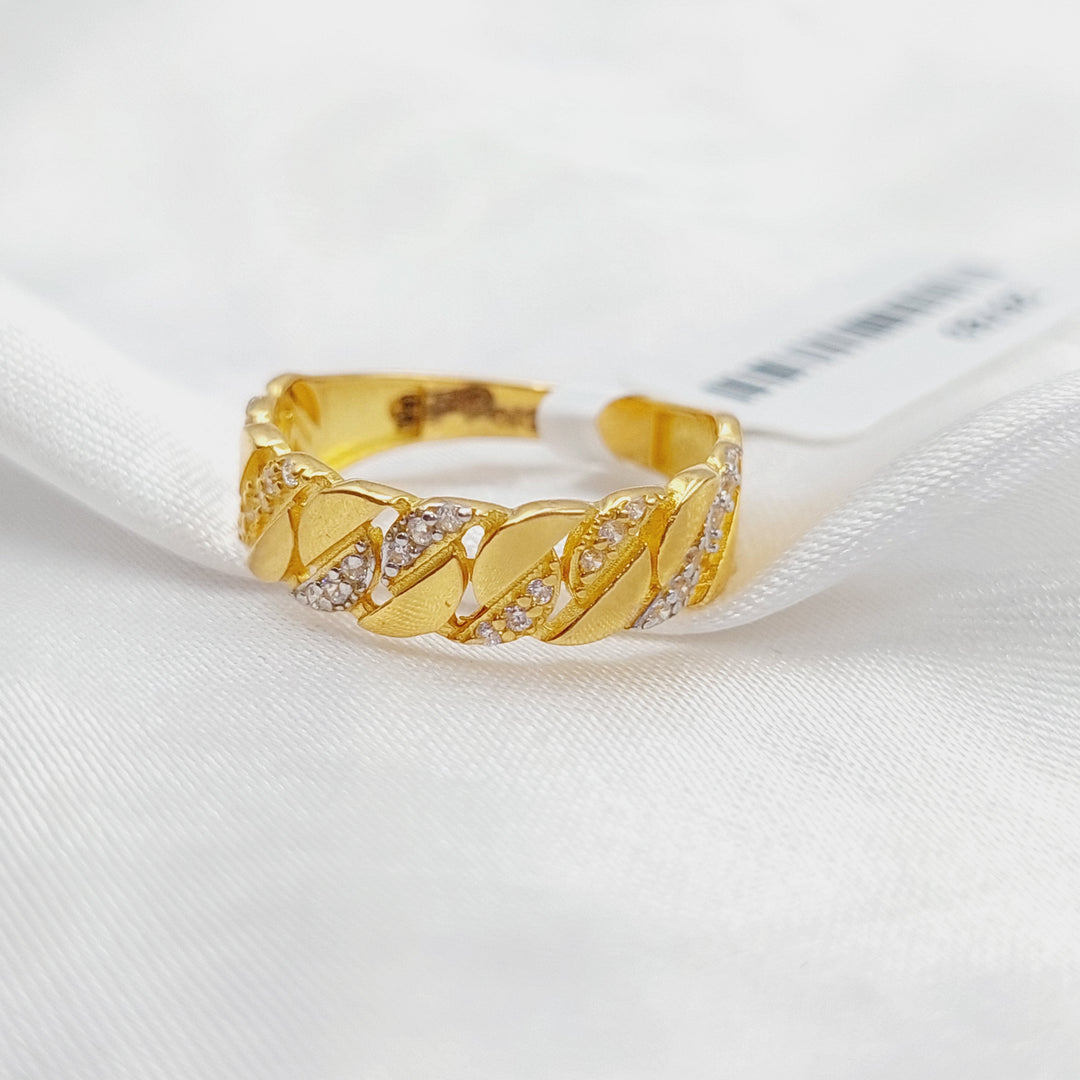 21K Gold Chain Ring by Saeed Jewelry - Image 1