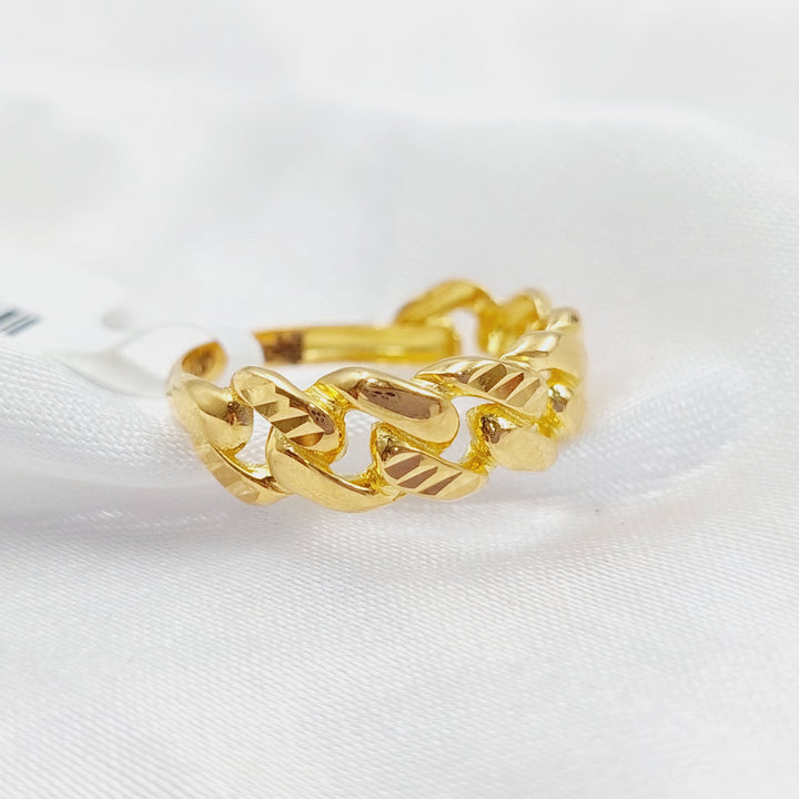 21K Gold Chain Ring by Saeed Jewelry - Image 3