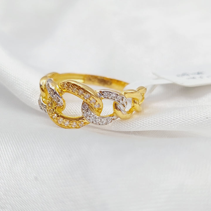 21K Gold Chain Ring by Saeed Jewelry - Image 3