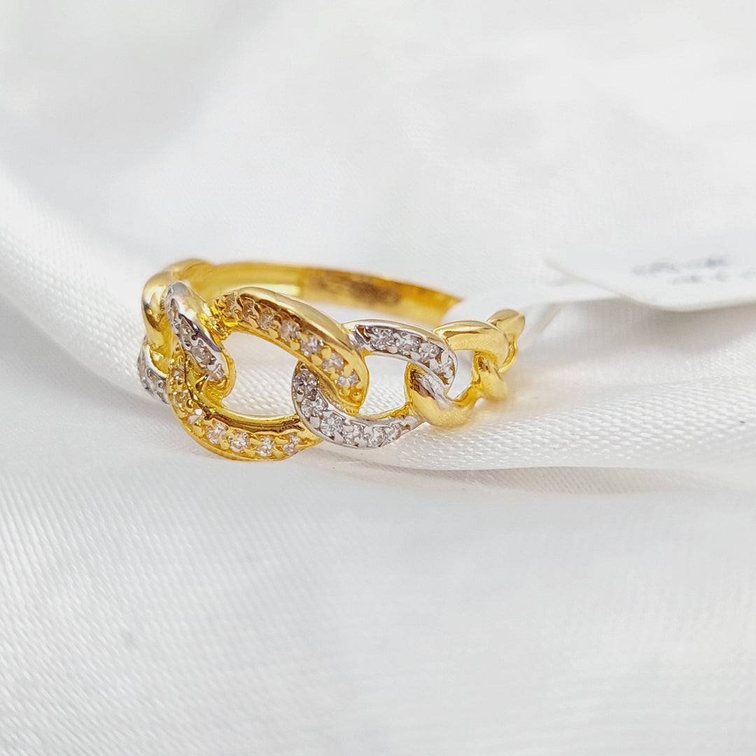 21K Gold Chain Ring by Saeed Jewelry - Image 4