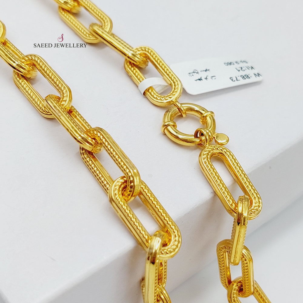 21K Gold Chain Shall Necklace by Saeed Jewelry - Image 2