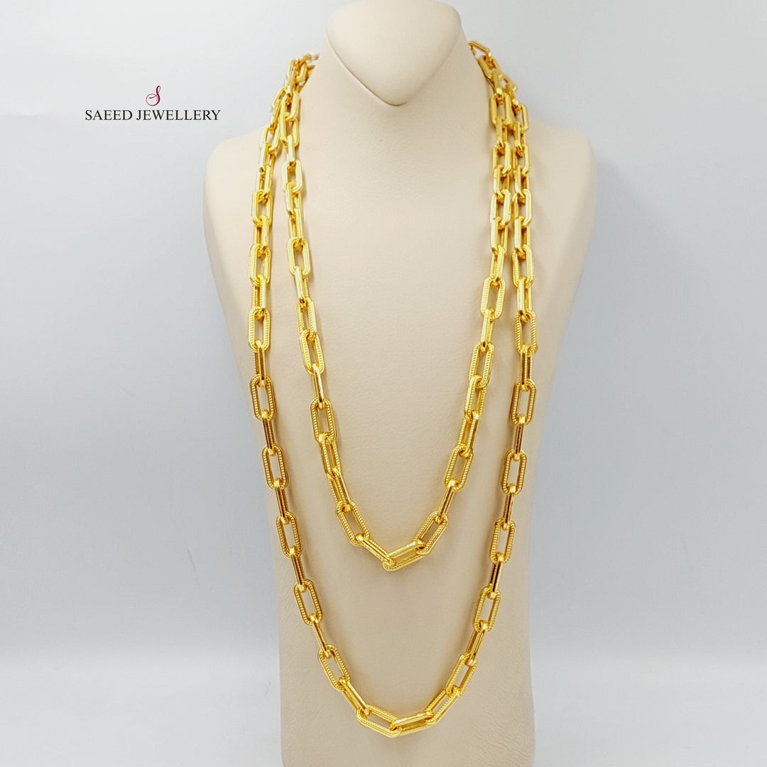 21K Gold Chain Shall Necklace by Saeed Jewelry - Image 3