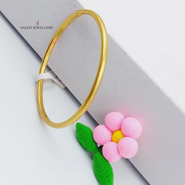 21K Gold Children's Bangle by Saeed Jewelry - Image 2