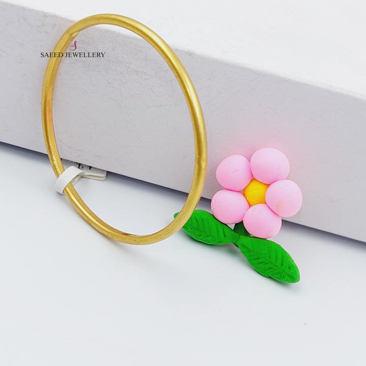 21K Gold Children's Bangle by Saeed Jewelry - Image 3