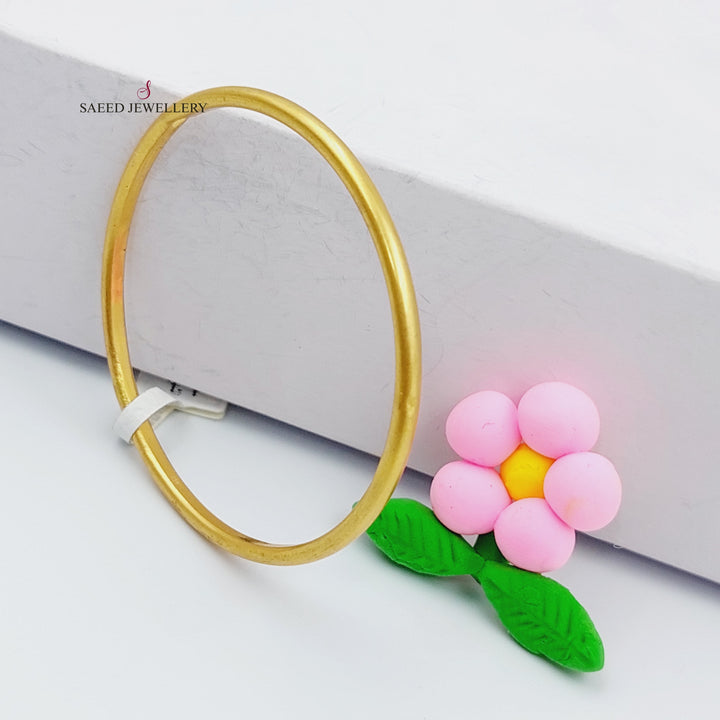 21K Gold Children's Bangle by Saeed Jewelry - Image 1