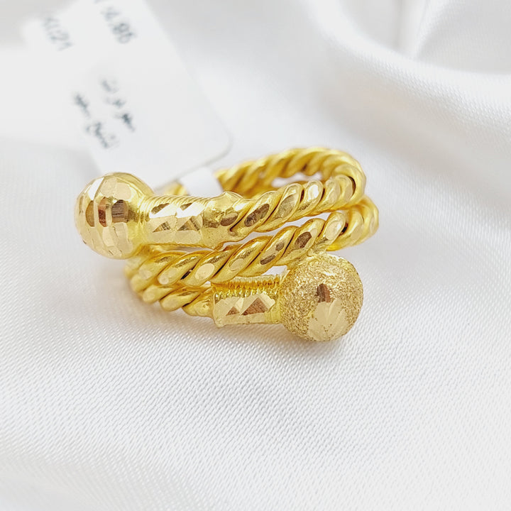 21K Gold Classic Ring by Saeed Jewelry - Image 3