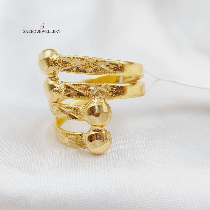 21K Gold Classic Ring by Saeed Jewelry - Image 3