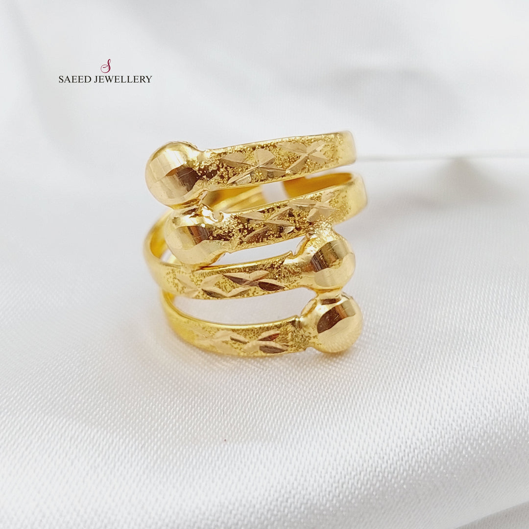 21K Gold Classic Ring by Saeed Jewelry - Image 4