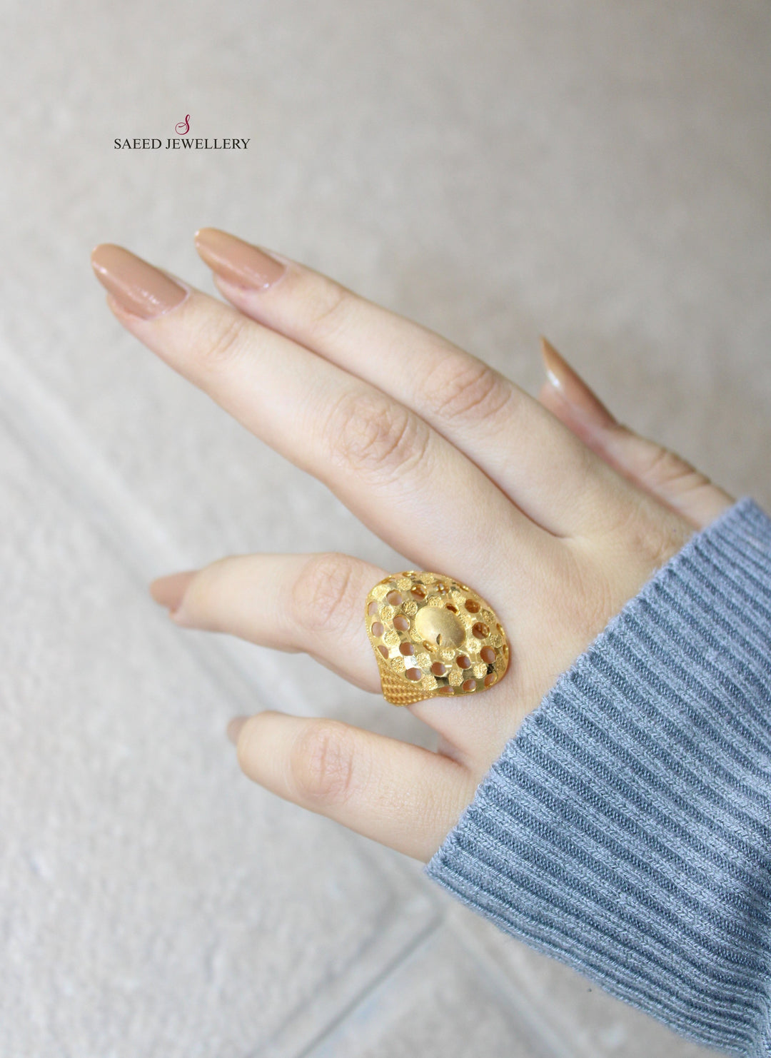 21K Gold Classic Ring by Saeed Jewelry - Image 2