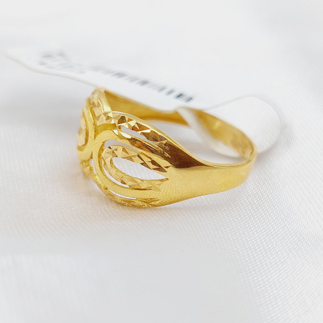 21K Gold Classic Ring by Saeed Jewelry - Image 3