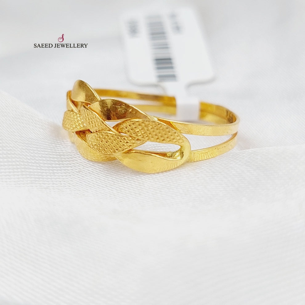 21K Gold Classic Ring Taft by Saeed Jewelry - Image 2