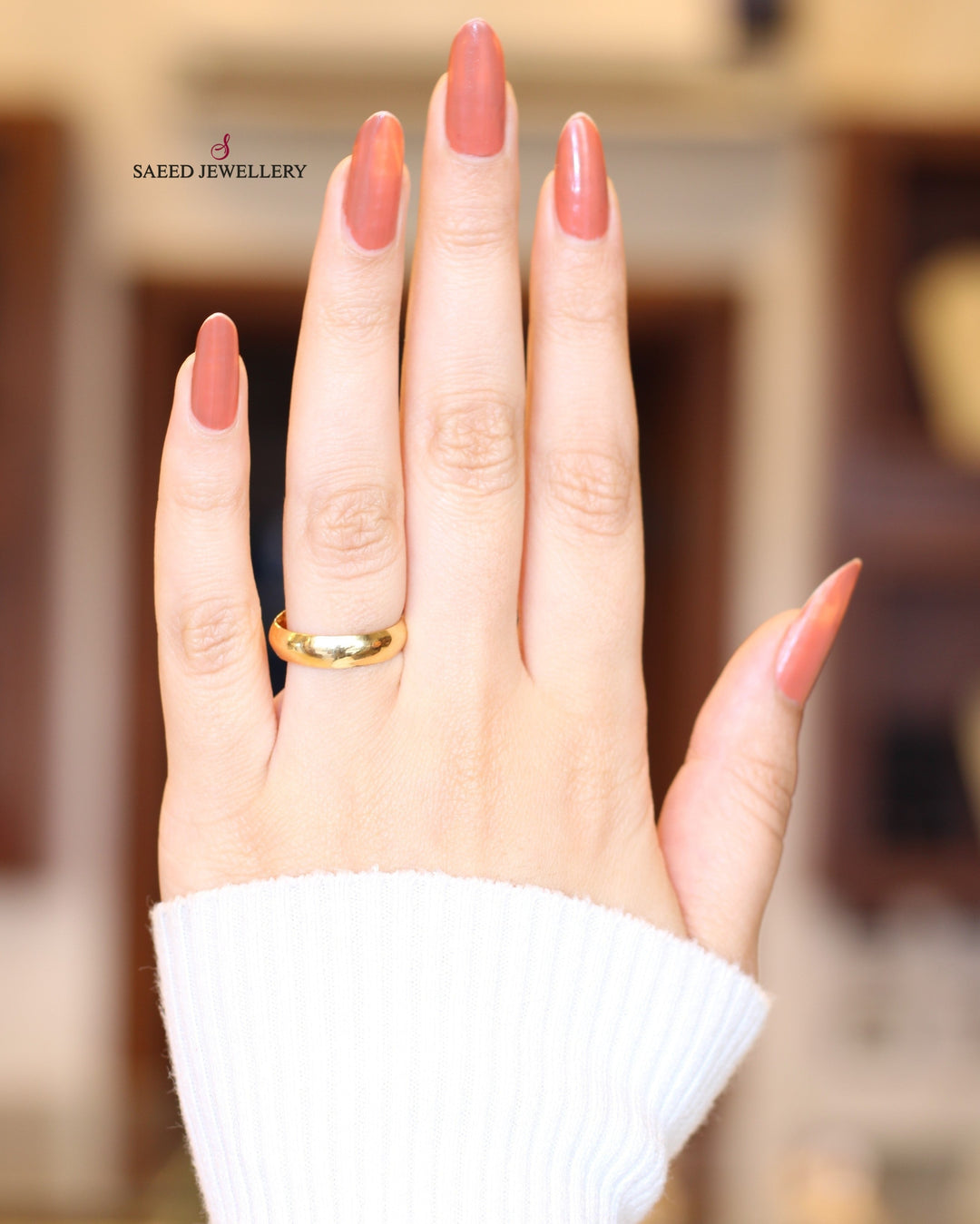 21K Classic Wedding Ring Made of 21K Yellow Gold by Saeed Jewelry-22171