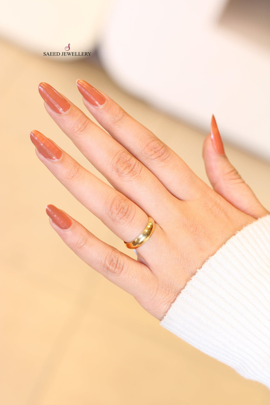 21K Classic Wedding Ring Made of 21K Yellow Gold by Saeed Jewelry-22171
