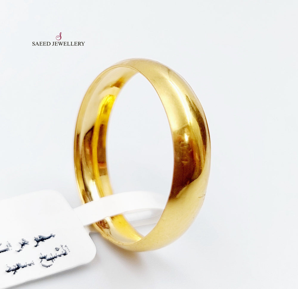 21K Gold Classic Wedding Ring by Saeed Jewelry - Image 2