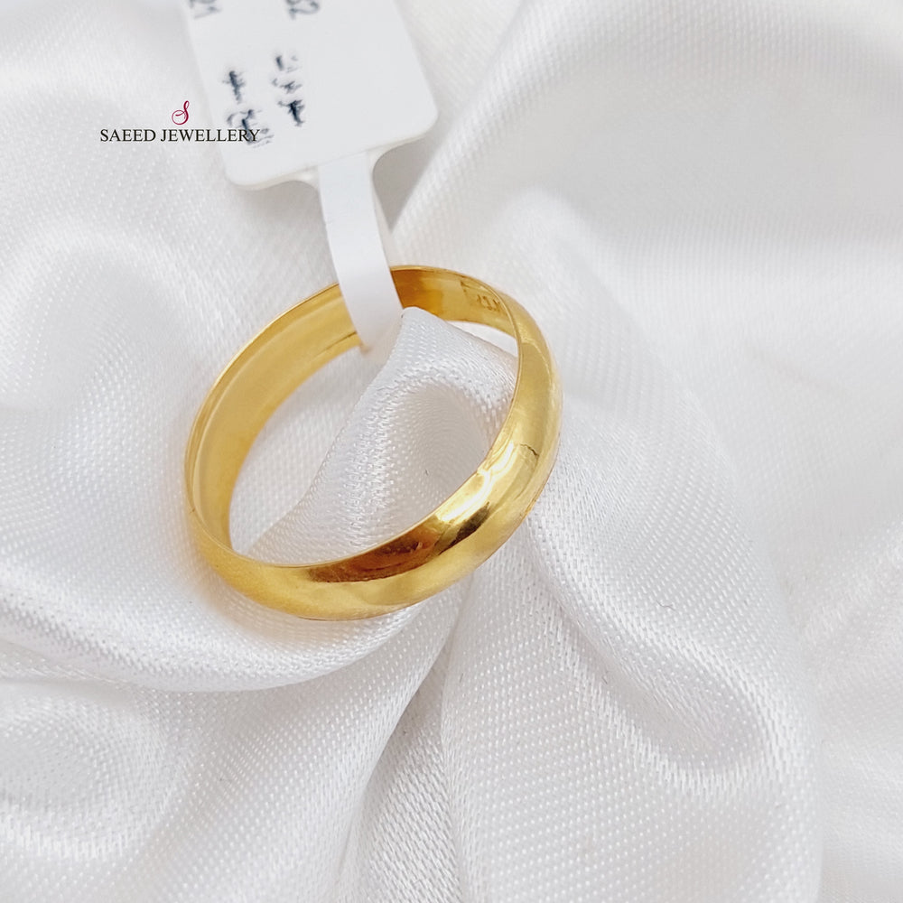 21K Gold Classic Wedding Ring by Saeed Jewelry - Image 2