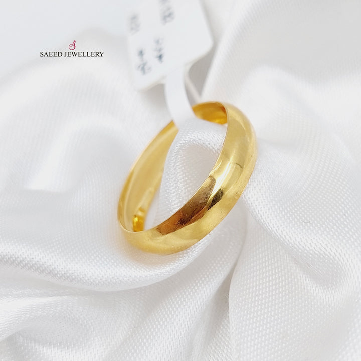 21K Gold Classic Wedding Ring by Saeed Jewelry - Image 3