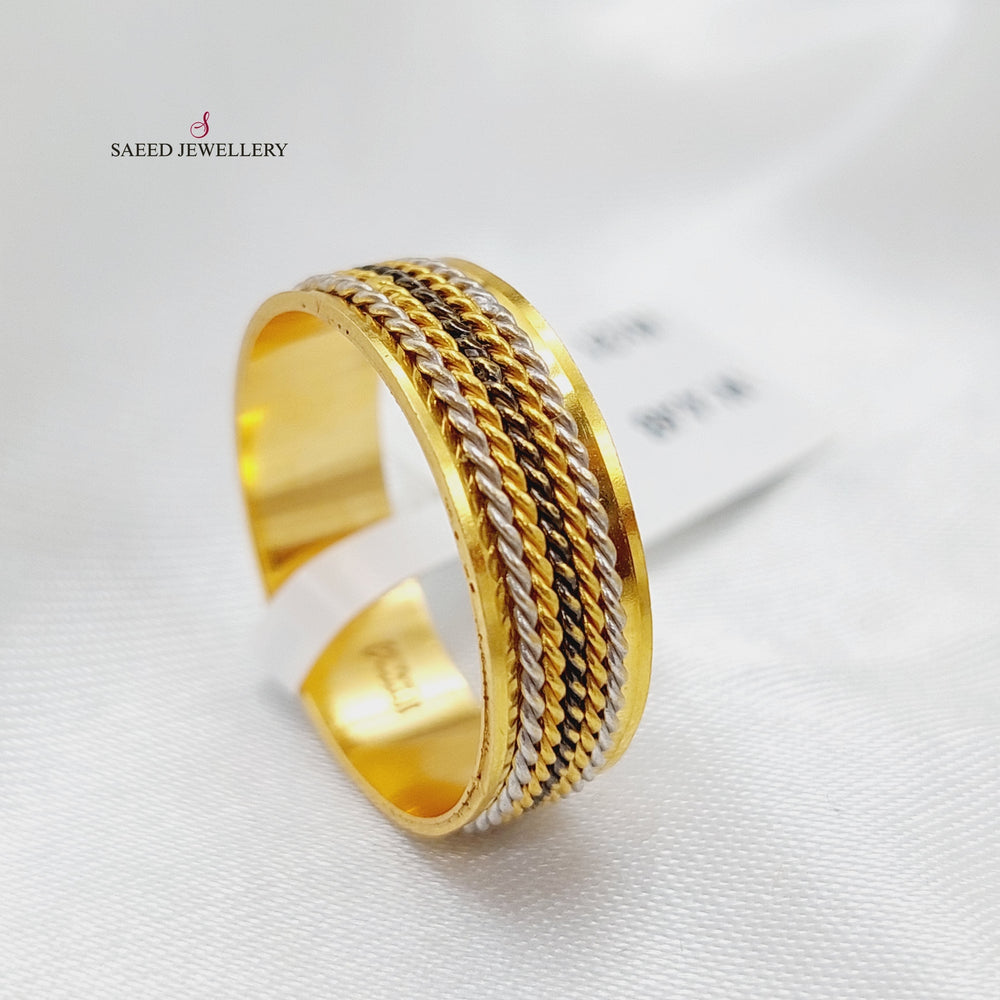 21K Gold Colored CNC Wedding Ring by Saeed Jewelry - Image 2