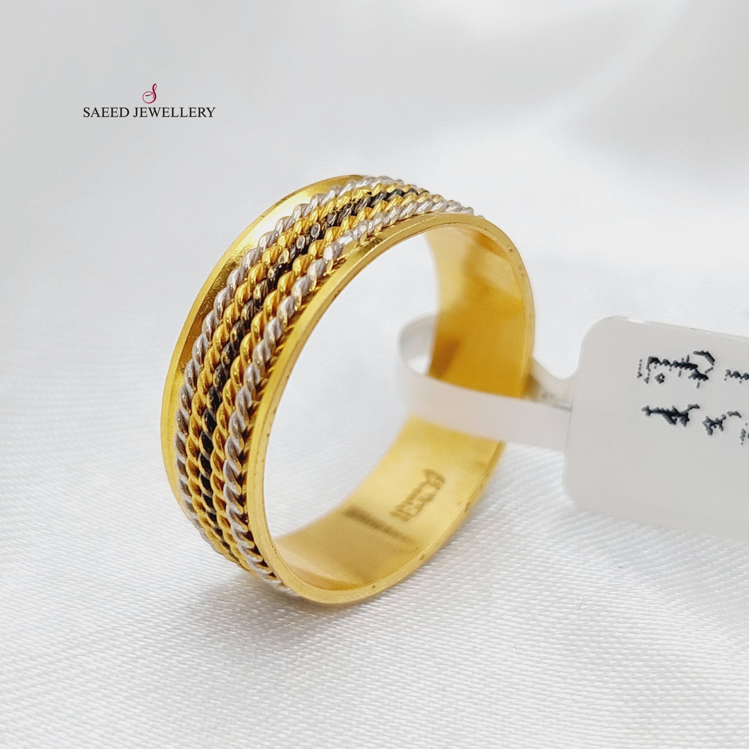 21K Gold Colored CNC Wedding Ring by Saeed Jewelry - Image 5