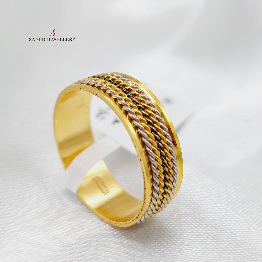 21K Gold Colored CNC Wedding Ring by Saeed Jewelry - Image 3