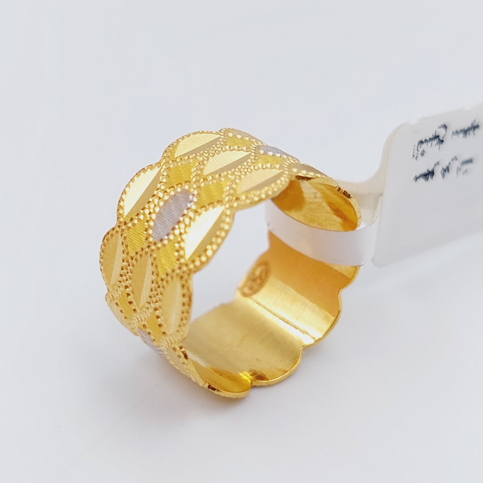 21K Gold Colored CNC Wedding Ring by Saeed Jewelry - Image 5