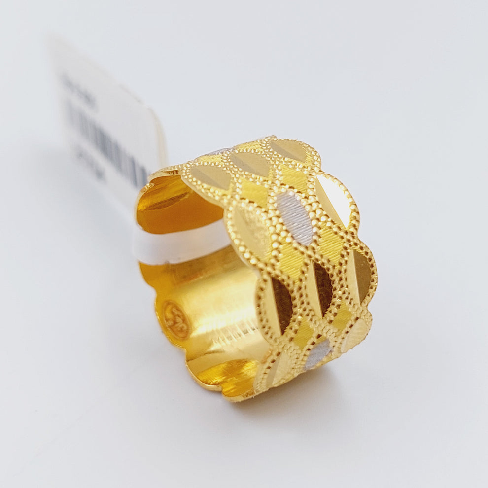 21K Gold Colored CNC Wedding Ring by Saeed Jewelry - Image 1