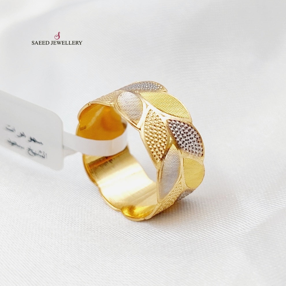 21K Gold Colored CNC Wedding Ring by Saeed Jewelry - Image 2