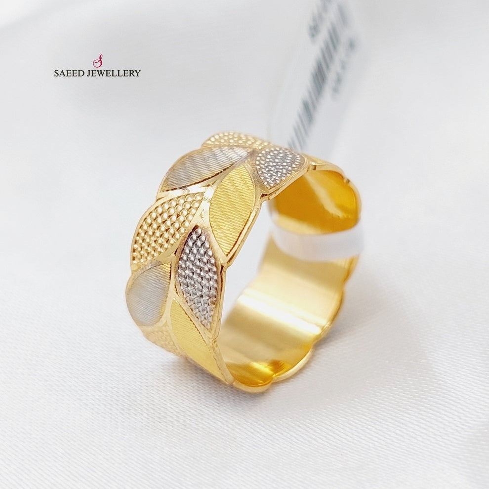 21K Gold Colored CNC Wedding Ring by Saeed Jewelry - Image 1