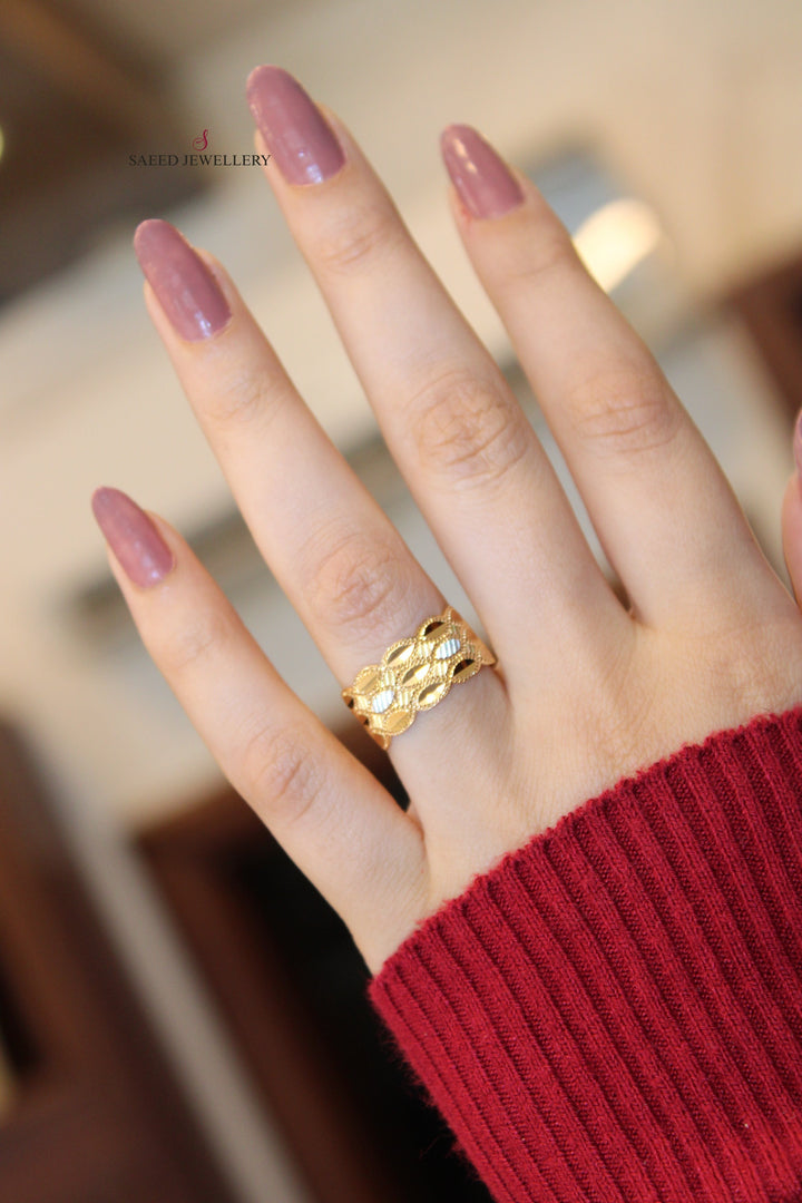 21K Gold Colored CNC Wedding Ring by Saeed Jewelry - Image 19