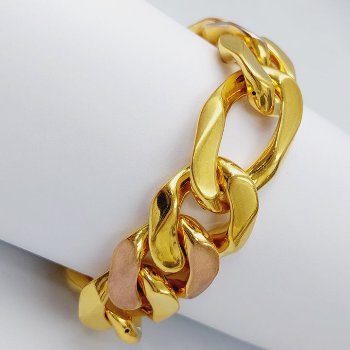 21K Gold Colored Chain Bracelet by Saeed Jewelry - Image 2