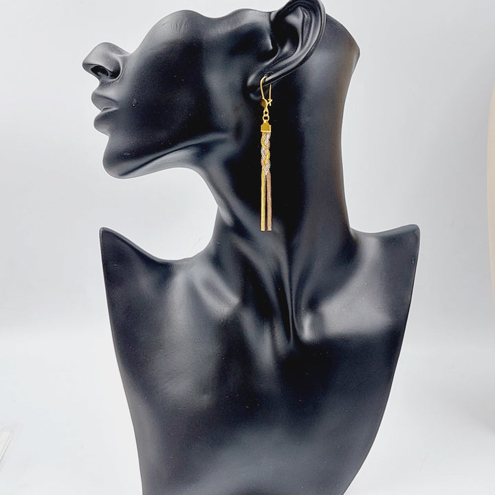 21K Gold Colored Earrings by Saeed Jewelry - Image 3