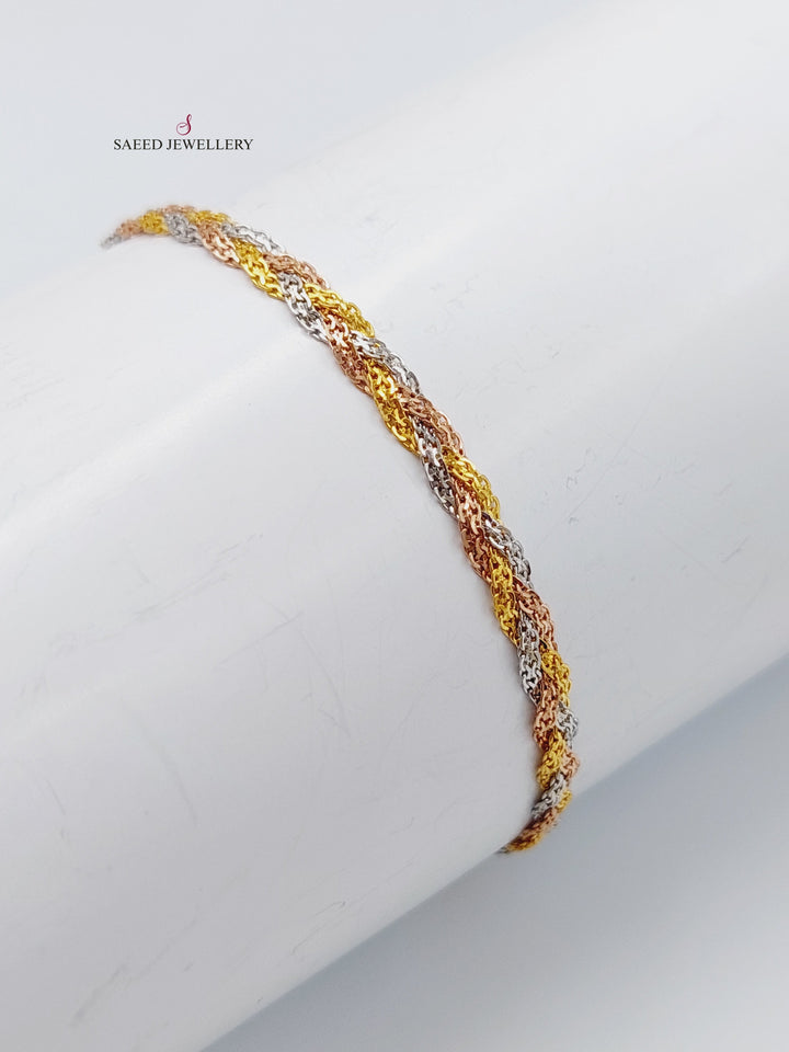 21K Gold Colored Fancy Bracelet by Saeed Jewelry - Image 3