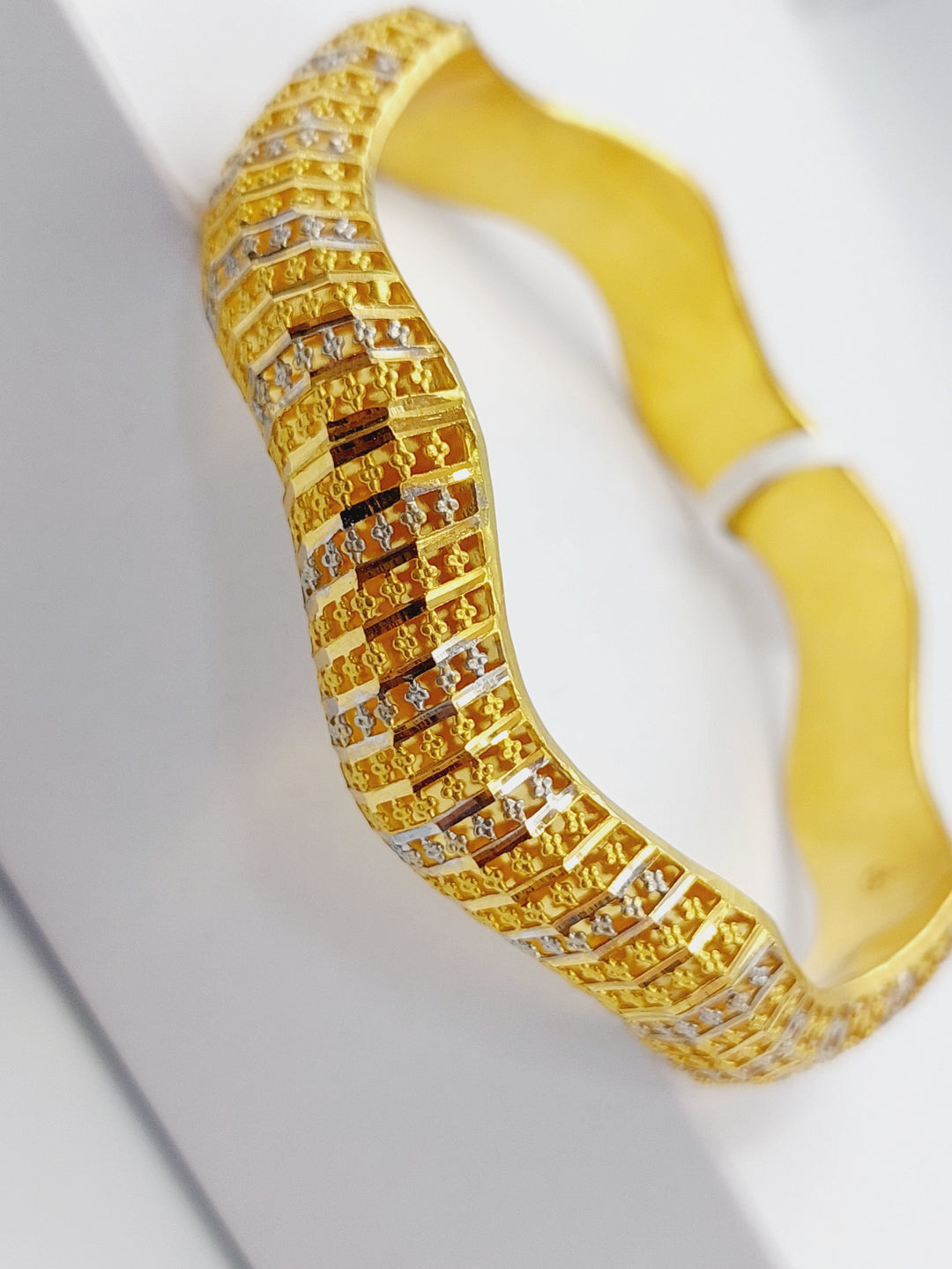 21K Gold Colored Kuwaiti Bangle by Saeed Jewelry - Image 1