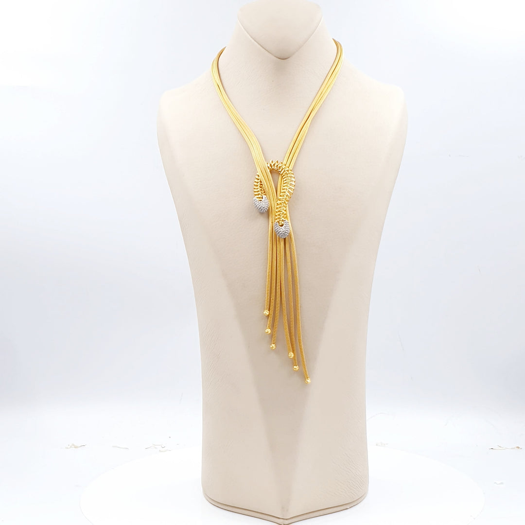 21K Colored Necklace Made of 21K Yellow Gold by Saeed Jewelry-26318
