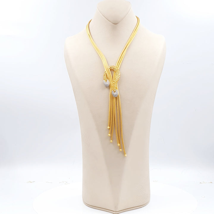 21K Colored Necklace Made of 21K Yellow Gold by Saeed Jewelry-26318