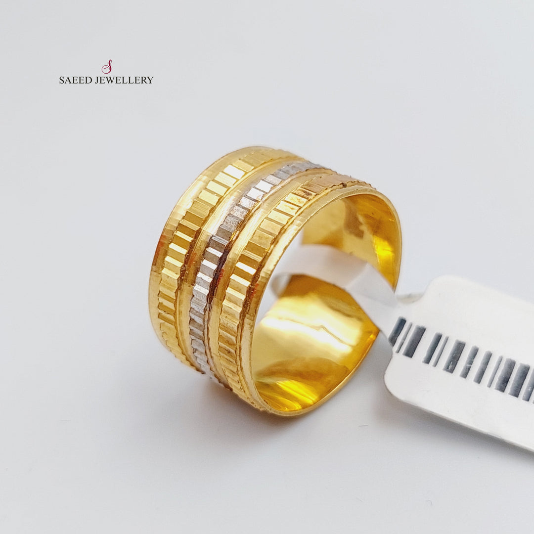 21K Colored Wedding Ring – Saeed Jewelry - Main Image